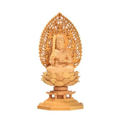 Kokuzo Bosatsu Buddhistisches Holz Tierkreiszeichen Fliegendes Himmlisches Wesen Lotus Jahr des des Prinzips des Schutzes vor Hanro Kunst Holzschnitzerei H x B x Statue,