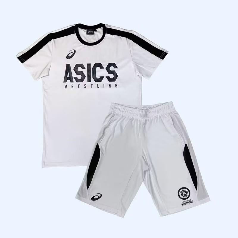 2026 Herren Ringer Trainingsset 3D Gedruckte Sportbekleidung Kurzarm T-Shirt Shorts Athletischer Freizeitanzug