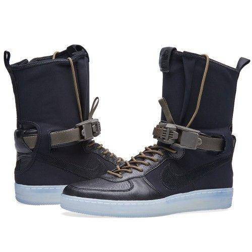 Acronym Air Force Downtown 1 Hi SP 'Black Olive' (Unisex) Black / Black-Olive Skate Shoes 649941 003