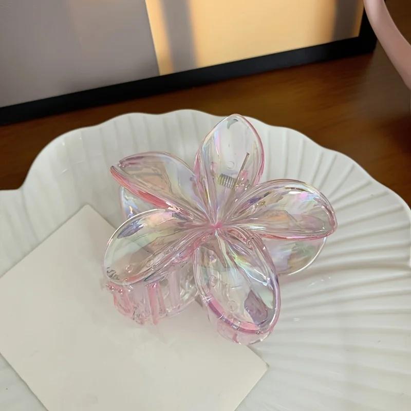 1pcs Statement Elegant Floral Clip Set - Large Solid Plastic Flower Clip Perfect for Styling and Hair Care