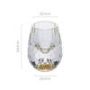 15ml Gold Foil Glass Tea Cup Luxury Double Bottom Crystal Glass Cup Sake Shochu Glass Cup Vodka Glass Cup Bar Accessory