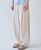 AOTT Cool Summer Linen Single-Pleat Wide Pants Beige