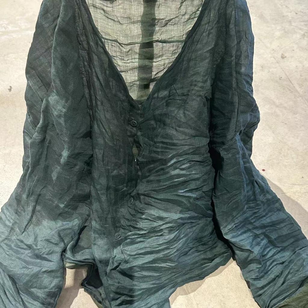 Johnature Женская зимняя рубашка с круглым вырезом и длинными рукавами, модная винтажная однобортная рубашка в китайском стиле