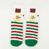 Autumn Winter Christmas Cartoon Elk Coral Fleece Velvet Sleep Socks