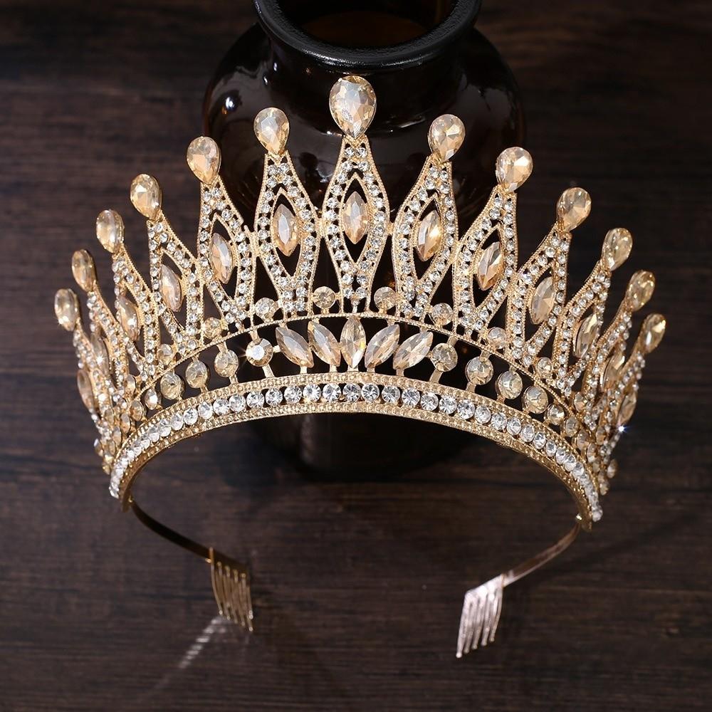 Antike Bronze Barockkrone Elegante Antike Griechische Tiara Exquisite Königinnen Tiara Krone Party