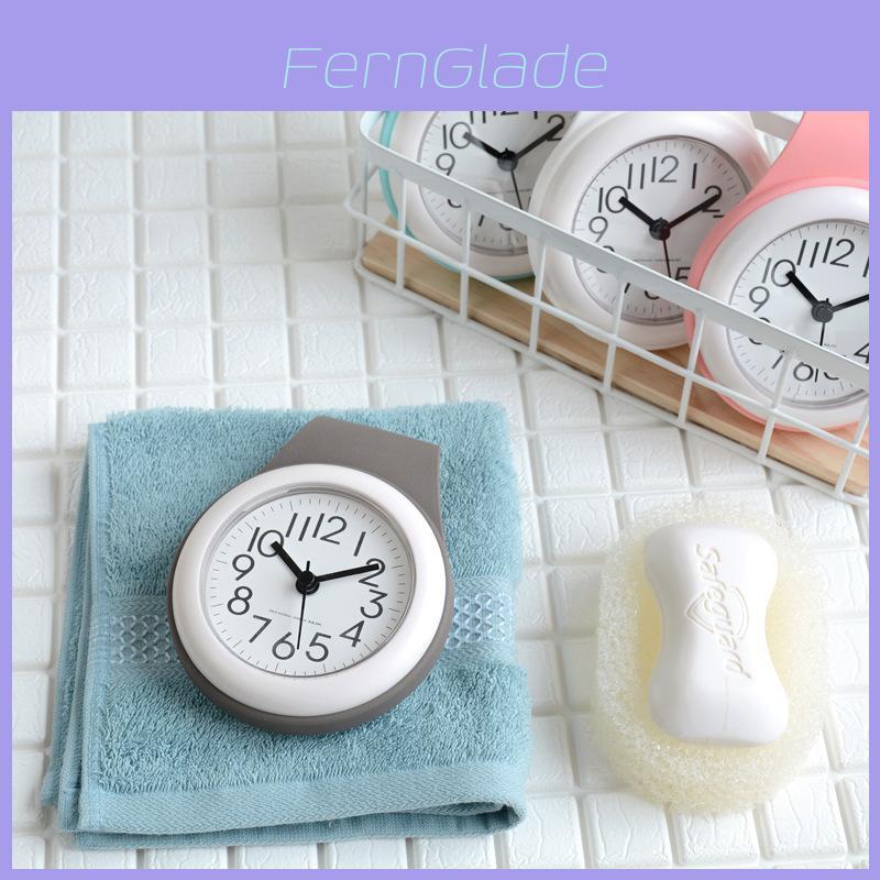 Modern Minimalist Wall Clock With Waterproof Silicone Case For Bathroom Kitchen Home Office
