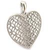 Les Trésors De Lily [K3623] - Silver Pendant 'Love' Silver White (rhodium-plated) - 25x20 Mm