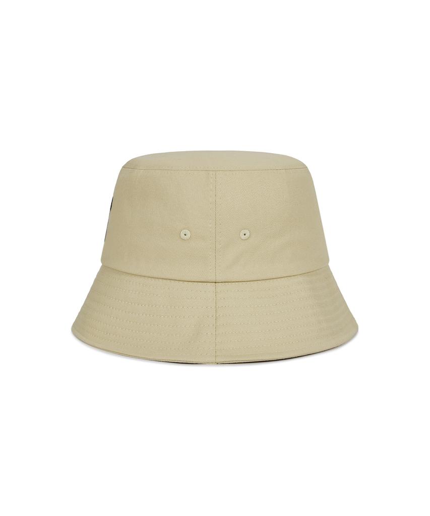 Bajal Va Curved Patch Bucket Hat Beige