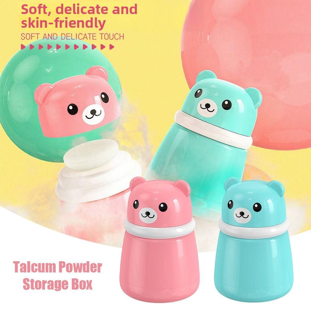 Seal Lid Baby Powder Puff Box Soft Applicator Talcum Powder Storage Box Children's Use