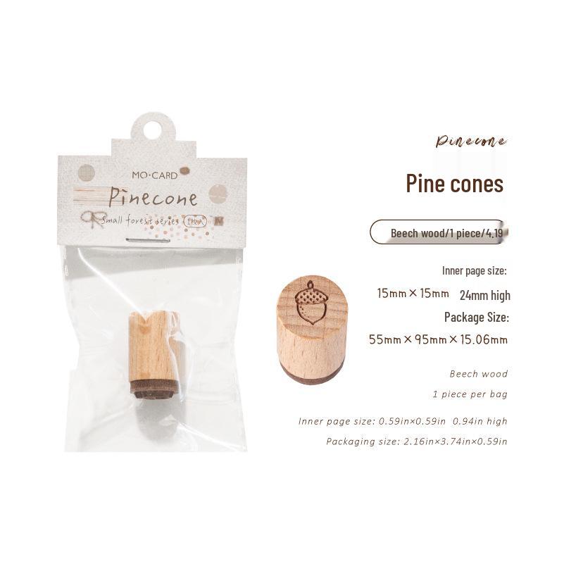 MòMò Beech Wood Little Forest Series Retro Style Versatile Journal Seals