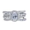 CAOSHI Bright Oval Shape Zirconia Finger Ring Lady Bridal Wedding Band Jewelry Fashion Luxury Accessories for Engagement Party