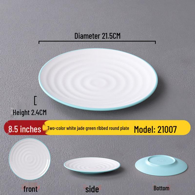 Nordic Style Commercial Buffet Plate – Durable Round Plastic Plate for Hotels and Restaurants
