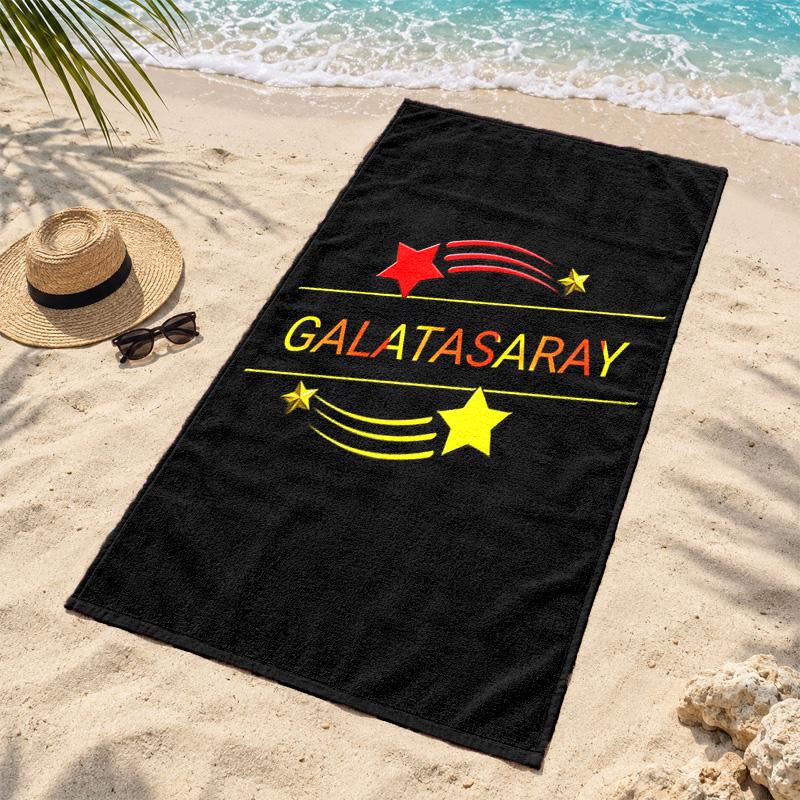 Galatasaray Mikrofaser Strandtuch Schnelltrocknend Sandfrei Leichtgewichtige Strandtücher für Reisen Schwimmen Camping