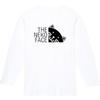 Cat Face Cat Long Sleeve Funny White S Size [Original Make] T-Shirt