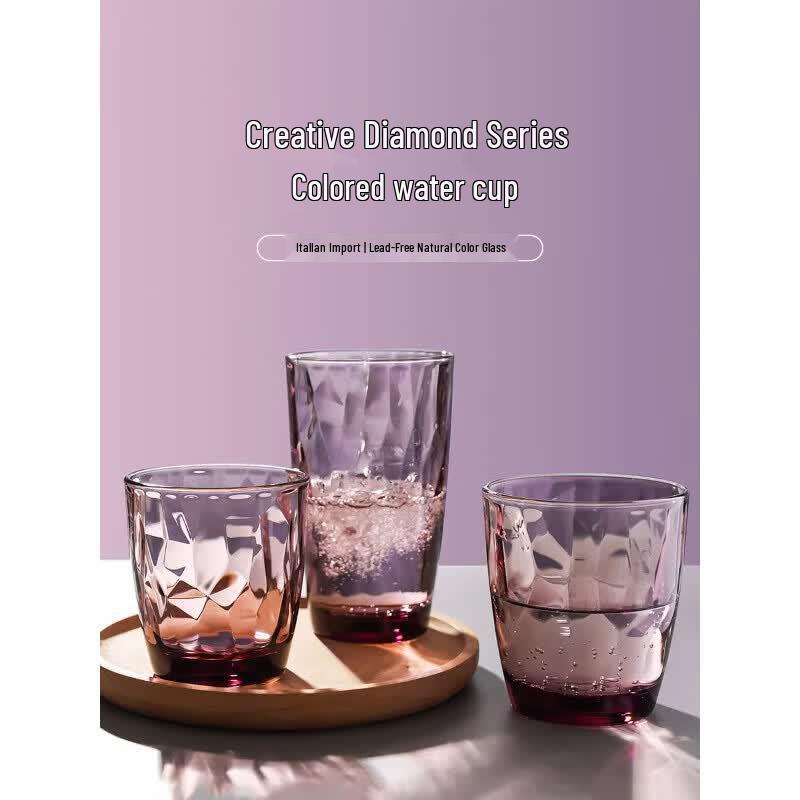 Heat-Resistant Diamond Glass Tumblers (Set of 2)