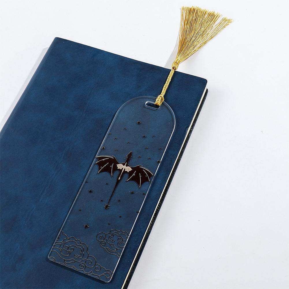 Anime Black Dragon Bookmarks Collection Gift for Book Lovers Acrylic Book Mark for Men Women Teacher Friend Kid Marker Reading