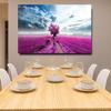 Elegant Aluminum Frame Crystal Porcelain Painting For Home Office Wall Decor