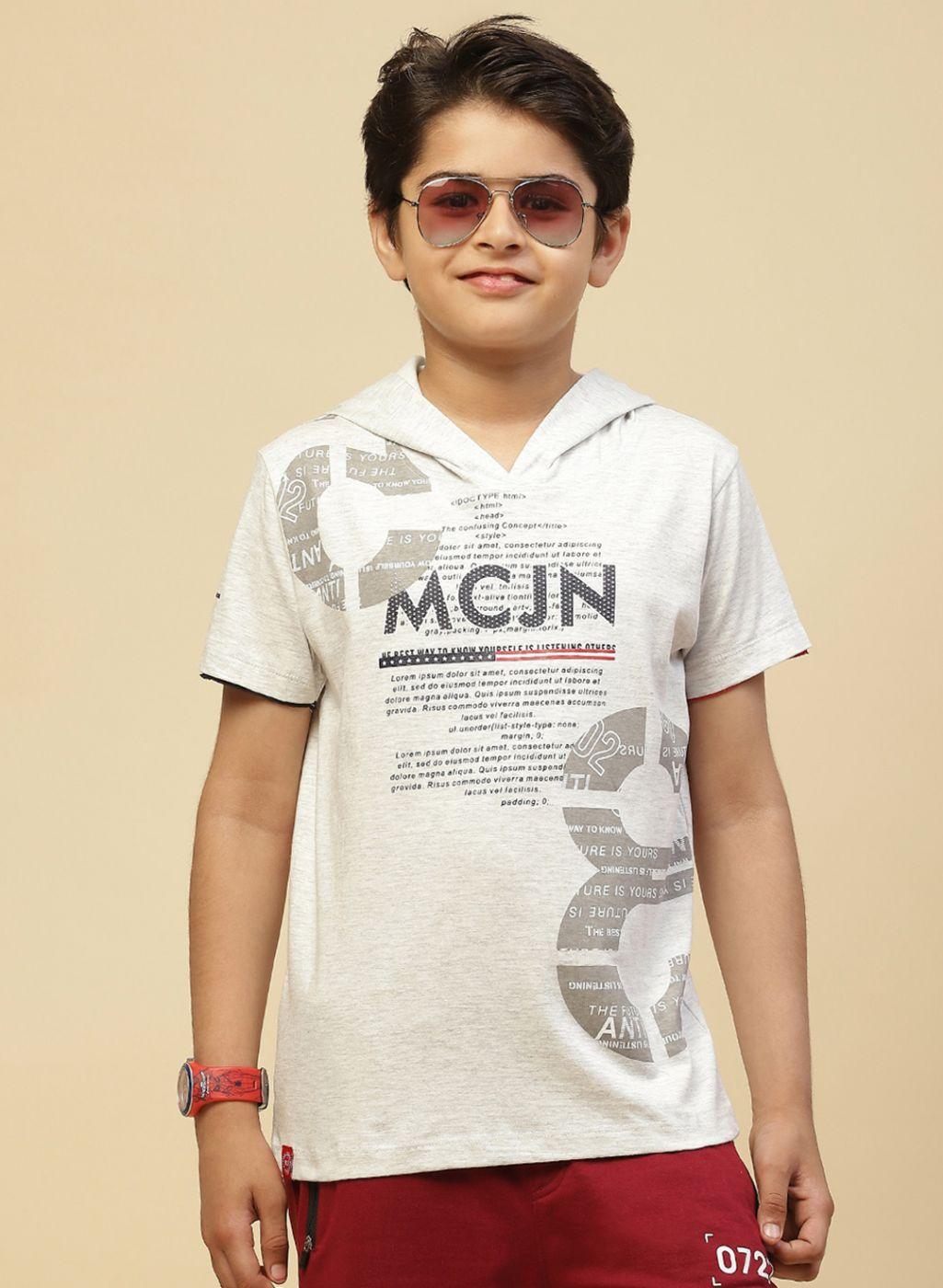 Monte Carlo Boy Regular Fit Grey Tshirt 4-5 Years серый
