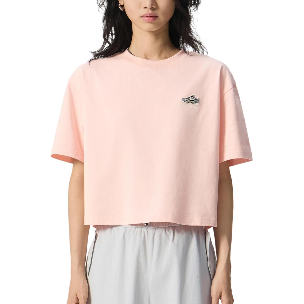 SAUCONY Dámské tričko s kulatým výstřihem, jednoduché, krátký rukáv, spadlá ramena, T-shirt pro ženy SA1269ST21G-PK053