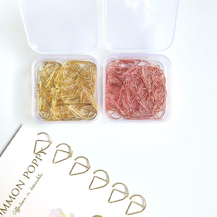 50 Pcs Teardrop Paper Clips Bookmarks Holders Creative Paperclip Metal Decorative Paper Clips for Office School Home