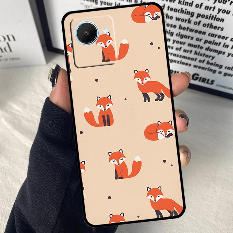 Cartoon Foxes Animal For Realme 15 14 10 11 12 13 Pro Plus C65 C67 C71 C63 C61 C55 C51 C53 C75 GT6 GT7 Pro Case