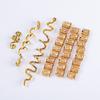 28pcs/set Golden Hair Ring Clips Zinc Zinc Alloy Hair Charms Fasion Dirty Braid Hair Buckles  Party