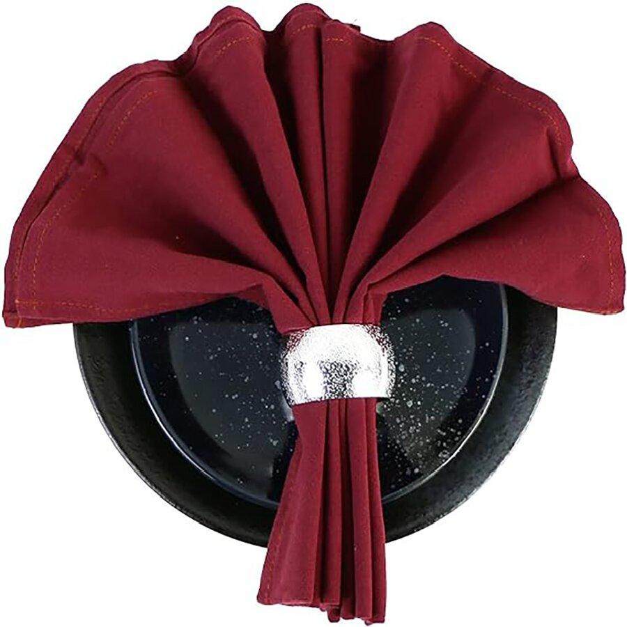 4 Bucăți Șervețele Roșii de Crăciun din Pânză Lavabile 30x45cm Țesătură 100% Bumbac Prosop de Ceai pentru Cină Nuntă și Decor de Petreceri