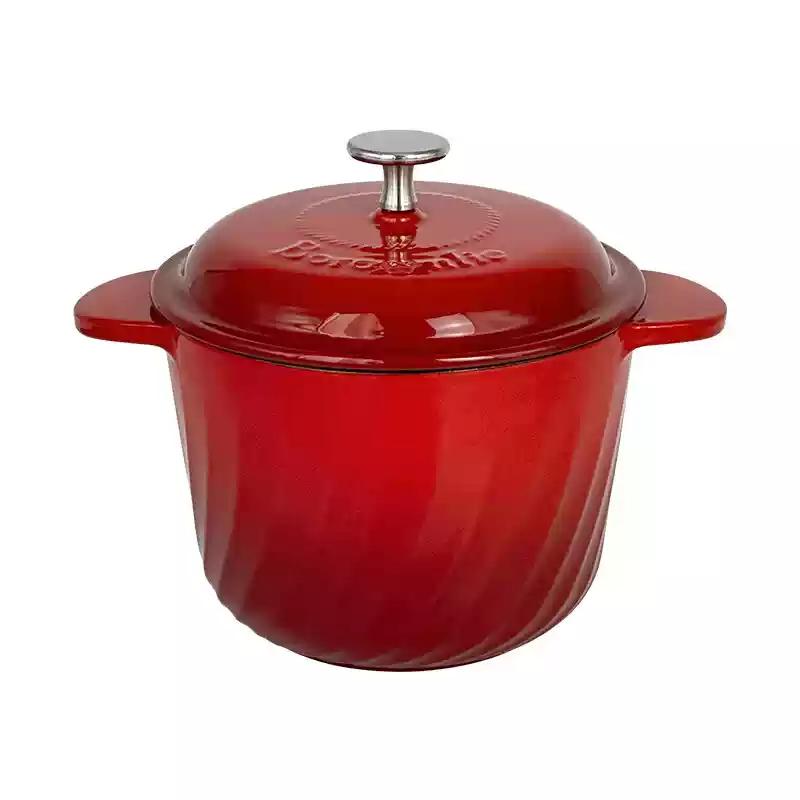18cm Enameled Cast Iron Dutch Oven For Cooking Bake Bread 2.2 Quart Cast Iron Rice Pot Casserole Dish Kitchen Stew Pot Oven Safe