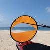 PVC Folding Portable Downwind Wind Paddle Popup Board Kayak Kit Sailboat Accessories(Orange)