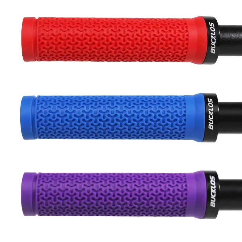 Bucklos Bicycle Grips Integrated Rubber Anti-Slip Mtb Handlebar Cover Lock On Mountain Bike Handle Bar Cuffs Bmx Cycling Parts