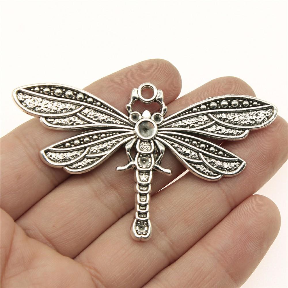 1pcs Charms Dragonfly DIY Jewelry Findings For Jewelry Making Accessories Antique Silver Color Big Dragonfly Charms