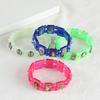 2Pcs Vintage Jesus And Virgin Mary Pvc Rosary Bead Bracelet With Elastic Band Religious Image Stickers For Daily Wear Parties