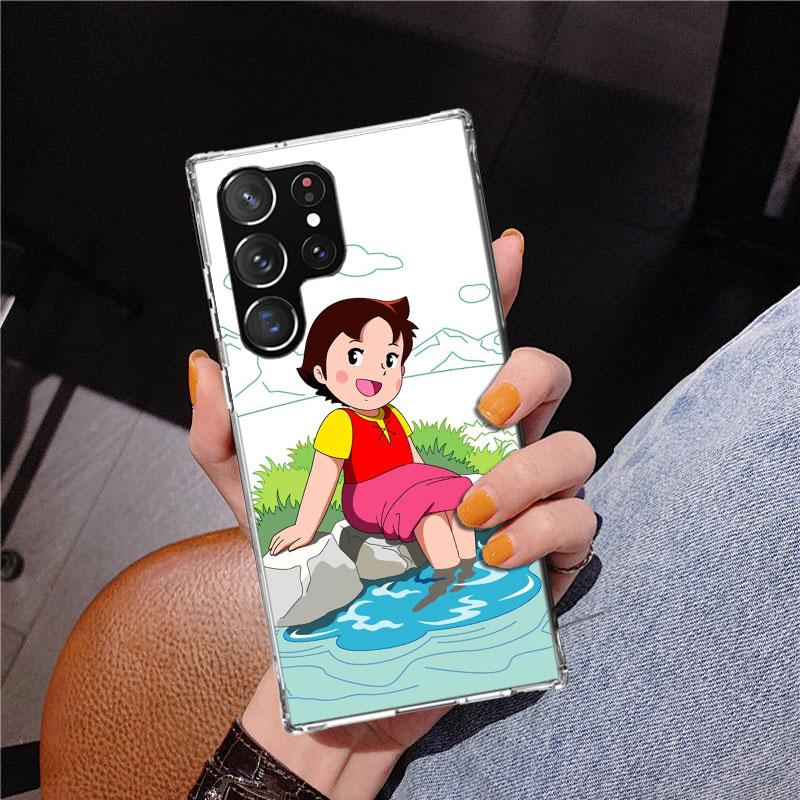Heidi Cute Cartoon Phnoe Case for Samsung Galaxy S26 S25 Edge S23 S24 Ultra S22 Plus S21 S20 FE Unique Cover Soft Coque Galaxy S