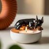 Tea Light Candle Holder Candle Table Holder Dog Design Burner Tray Modern for Fireplace Halloween Thanksgiving Christmas