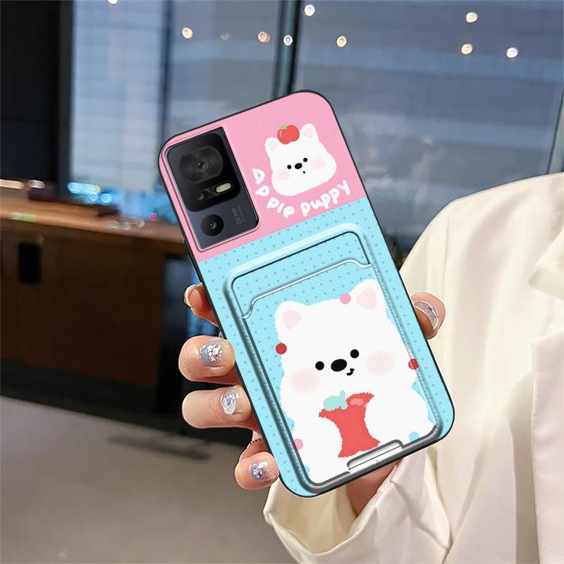 protective Silicone Phone Case For TCL 40SE/T610K Card sleeve Anti-knock Fashion Design Soft case TPU Waterproof Cover