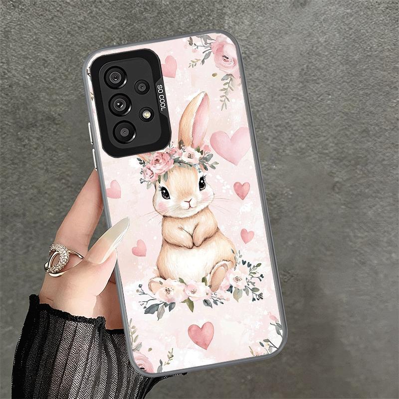 Cute Cartoon Bunny Rabbit Shockproof Phone Case for Samsung A17 A16 A15 A14 A37 A57 A36 A56 A26 A35 A55 A25 A34 A54 A24 A13 A23