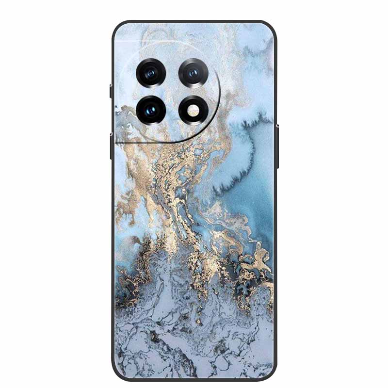 For One Plus 11 Case Marbled Granite Stone Texture Phone Cases for Oneplus 11R Shockproof Soft Cover on for Oneplus11 5G Silicon