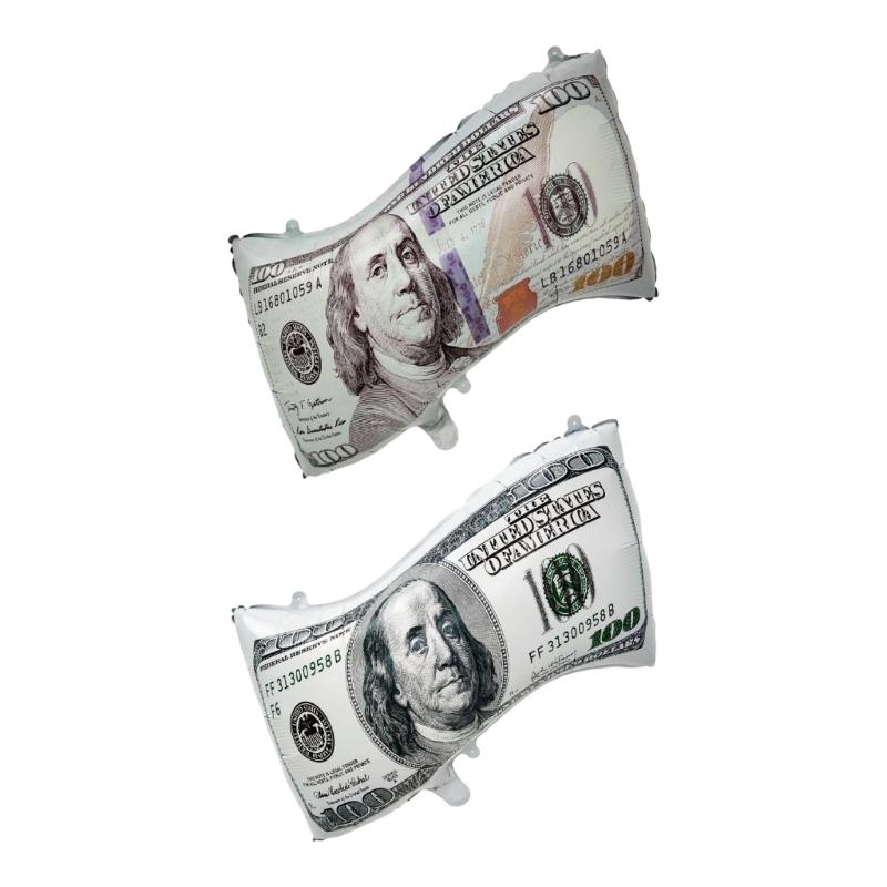 Double Sided Aluminum Foil Balloons Modern Money Designs for Birthday and Financial Party Decorations