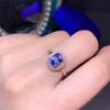 Vintage Deep Blue Oval Cz Stone Women Finger Ring Novel Lay Evening Party Accessories Anniversary Wedding Love Gift Rings