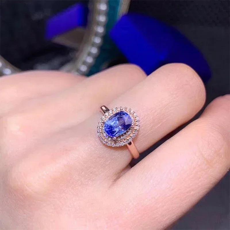 Vintage Deep Blue Oval Cz Stone Women Finger Ring Novel Lay Evening Party Accessories Anniversary Wedding Love Gift Rings