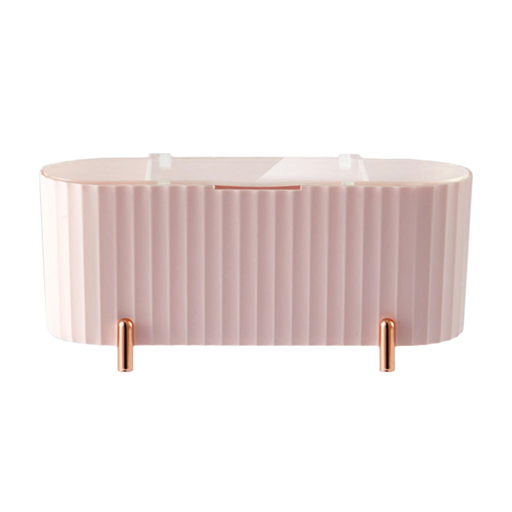 Dustproof Makeup Organizer Box Plastic Cotton Swab Pad Storage Container with Lid For Bathroom Home