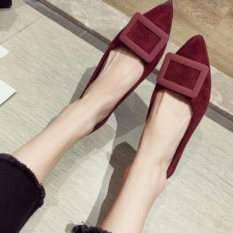 Shoes For Women Stylish Low Heel Elegant Office Woman Flats Hot Trendy Offer Cheap Clearance Shoe High Quality Fashion Casual