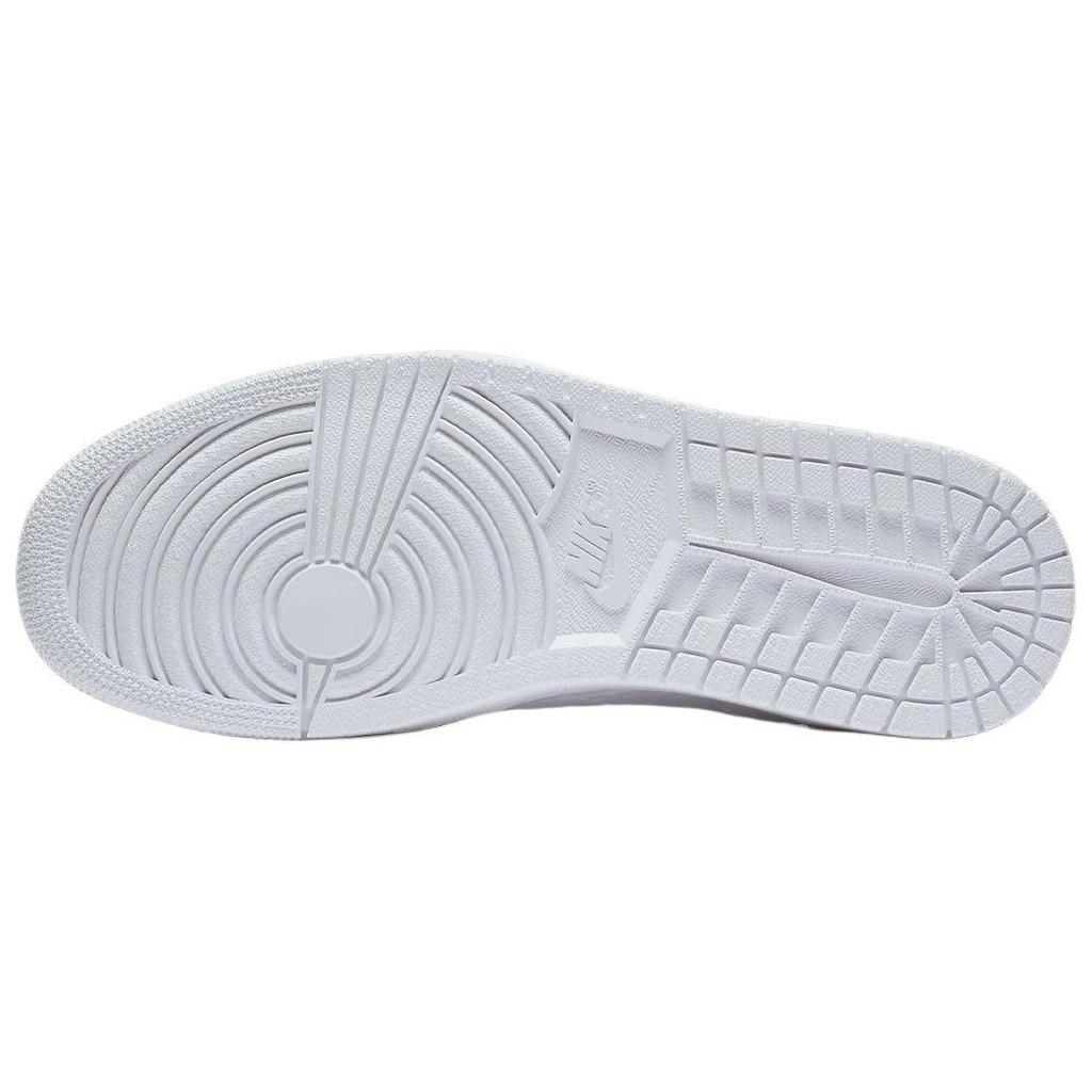 Jordan Air Jordan 1 Slip Resistant Abrasion Resistant Low Top Vintage Basketball Shoes Men's White 2025 Edition Jordan 872782-100