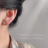 Beixi S925 Sterling Silver Zirconia Stud Earrings: Simple, Elegant, and Exquisite Japanese-Korean Design for Women.