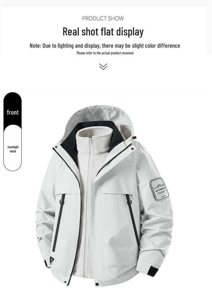 2025 Custom Logo Men's & Women's 3-in-1 Mountaineering Detachable Fleece Jacket Set