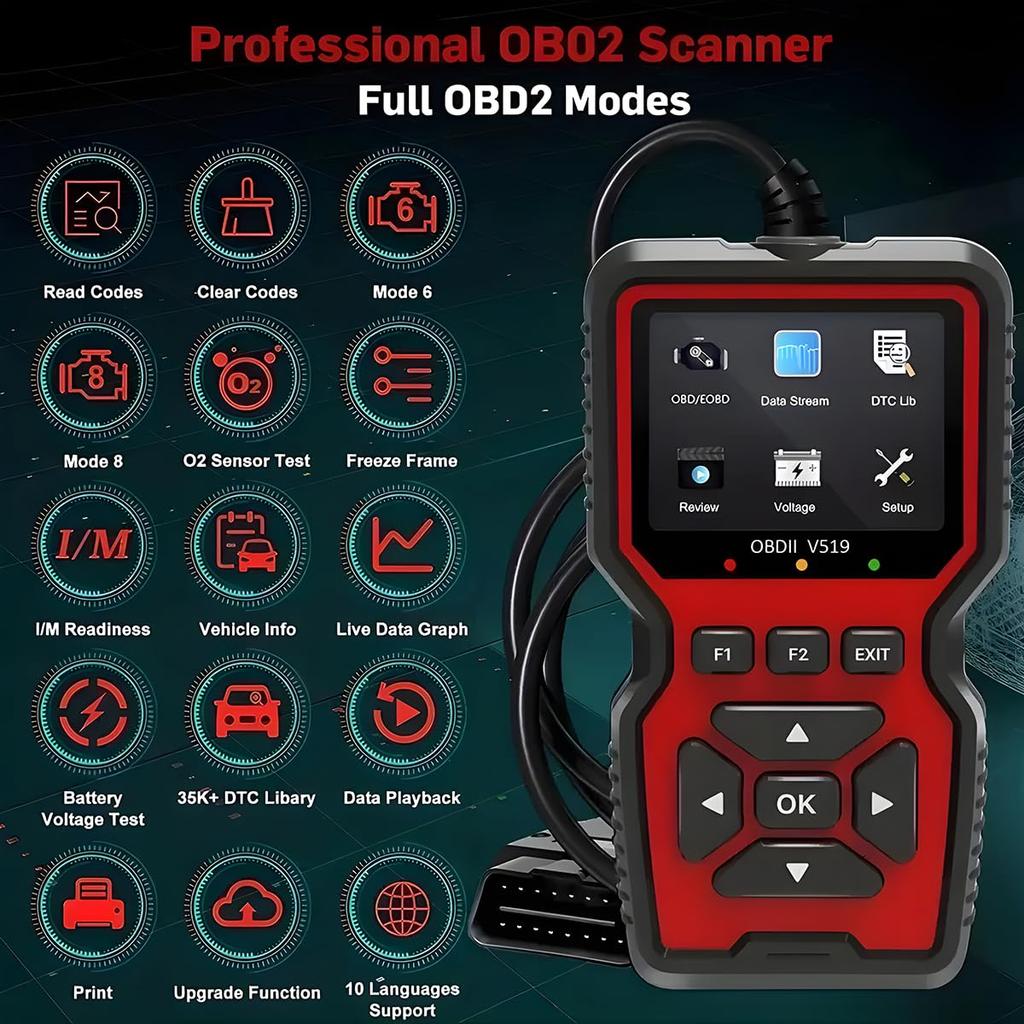BESULEN Auto OBD2 Scanner V519 Auto Code Lesegerät Auto Diagnose Scanwerkzeug Fahrzeug Check