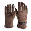Suede Fleece Gloves for Men In Winter Thickened with Fleece  Warm Touch Screen  Outdoor Cycling Windproof and Anti Slip Gloves