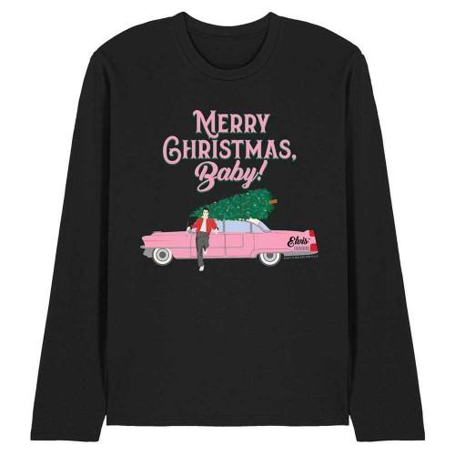 Elvis Presley Unisex Adult Merry Christmas Baby Long-Sleeved T-Shirt