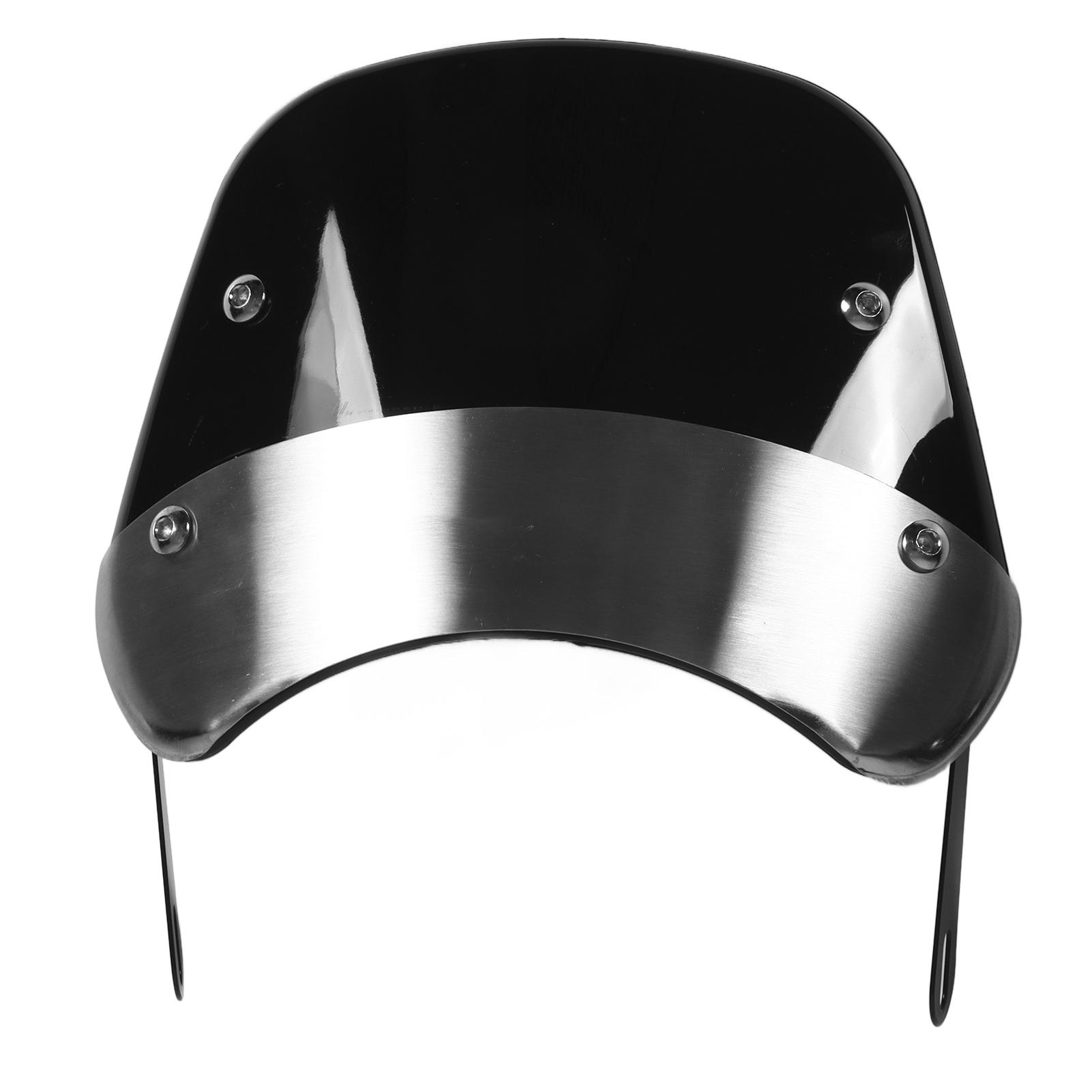 

Защитное ветровое стекло мотоцикла Ветроотражатель Ретро дизайн Универсальный мотоциклетный аксессуарЧерный чёрный