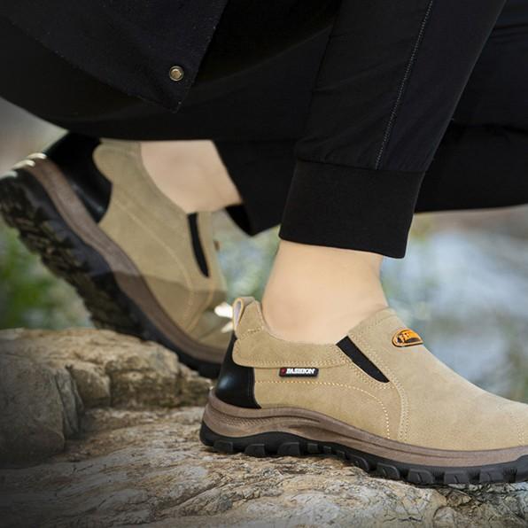 New Leather Waterproof Casual Shoes Large Size Walking Shoes